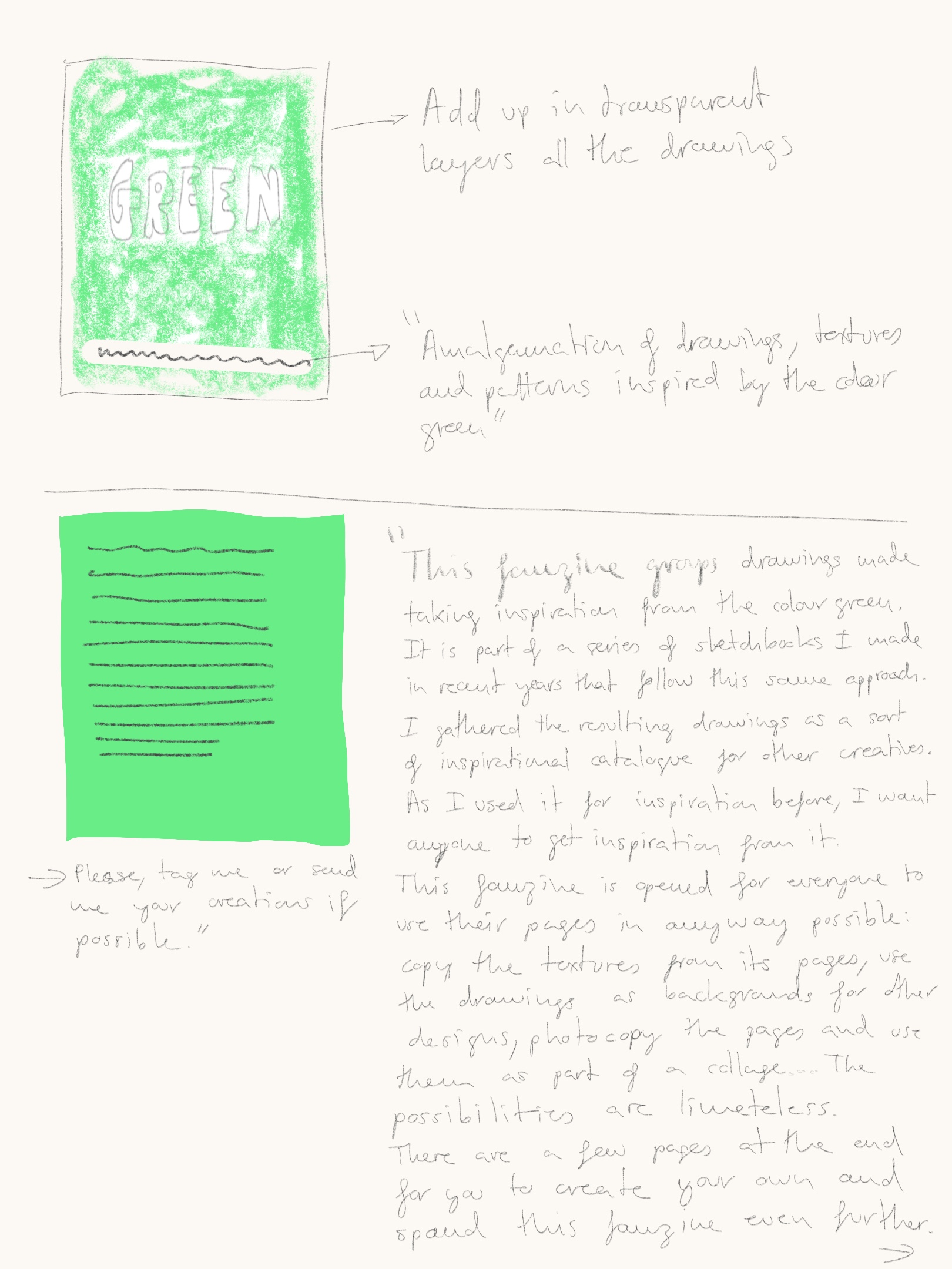 Fanzine with green cover