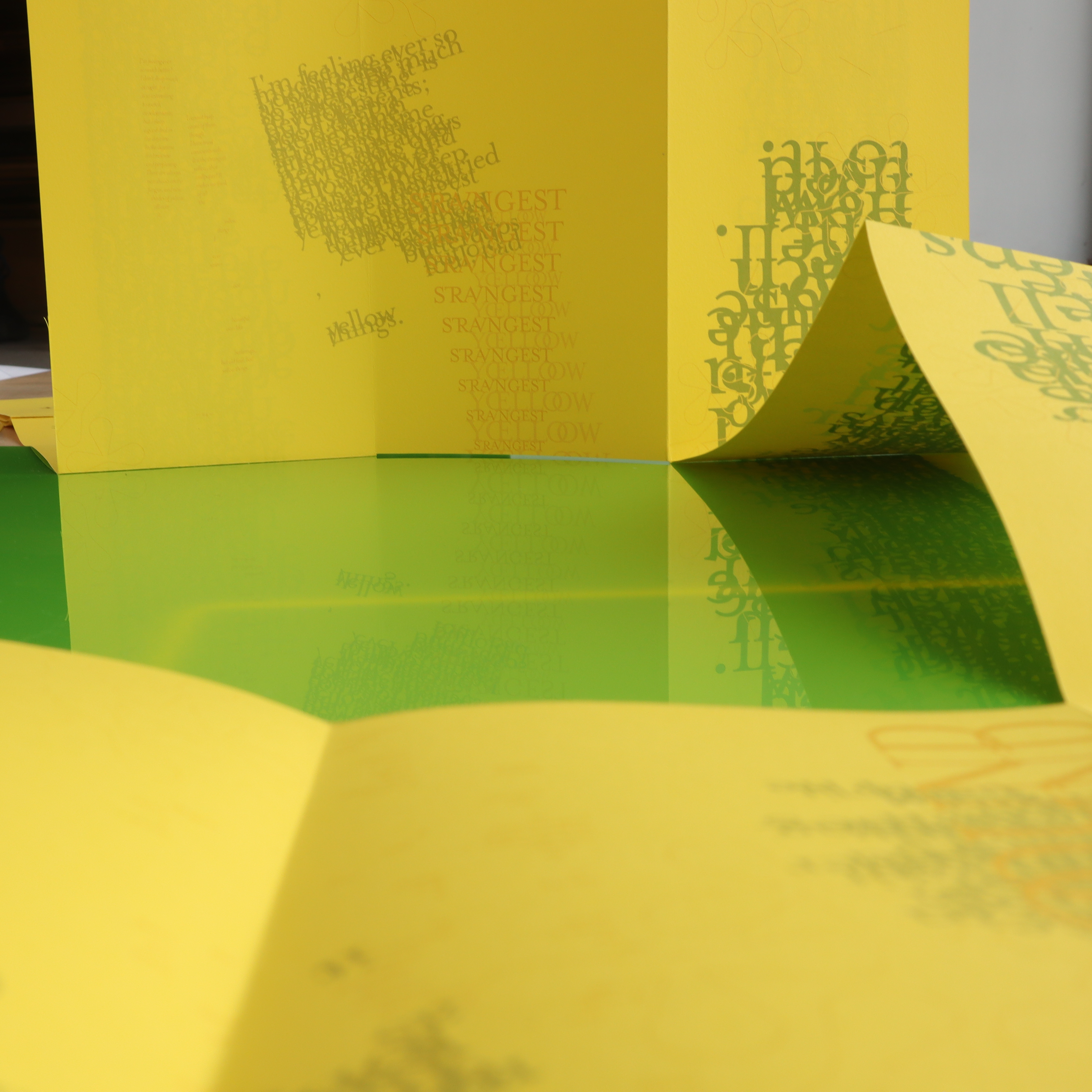 Yellow fanzine with graphic symbols